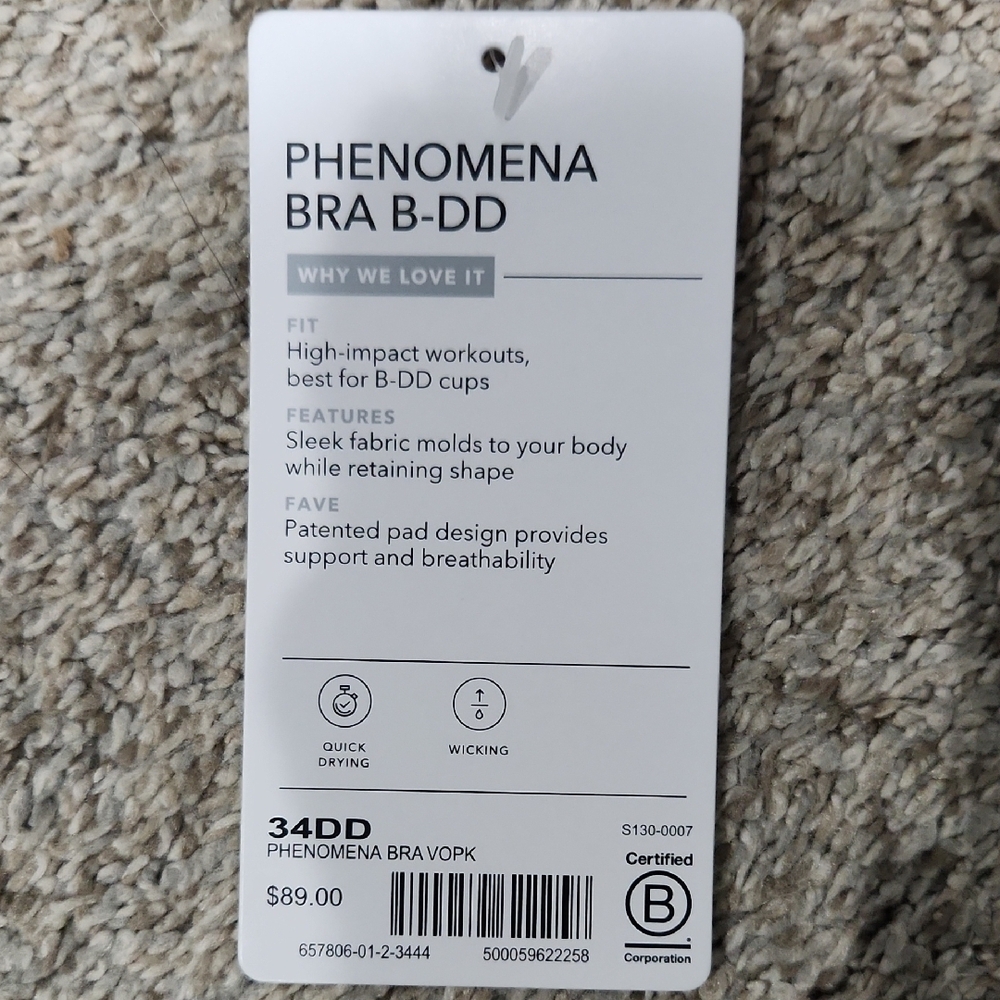 NWT-Athleta Light Pink Sports Bra - Picture 4 of 4